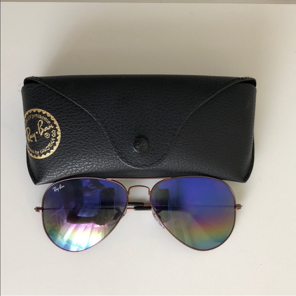 Purple rayban sunglasses